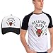 tacery Camiseta Hellfire Club De Manga Corta Y Gorra De Pensamiento para De Verano para Hombres, Conjunto De Camisa Y Gorra De Pensamiento para Uso Diario Y Cosplay, Gorra De Malla Transpirable