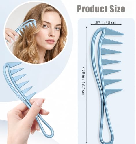 Set de 4 peines de dientes anchos para desenredar cabello miniatura 2