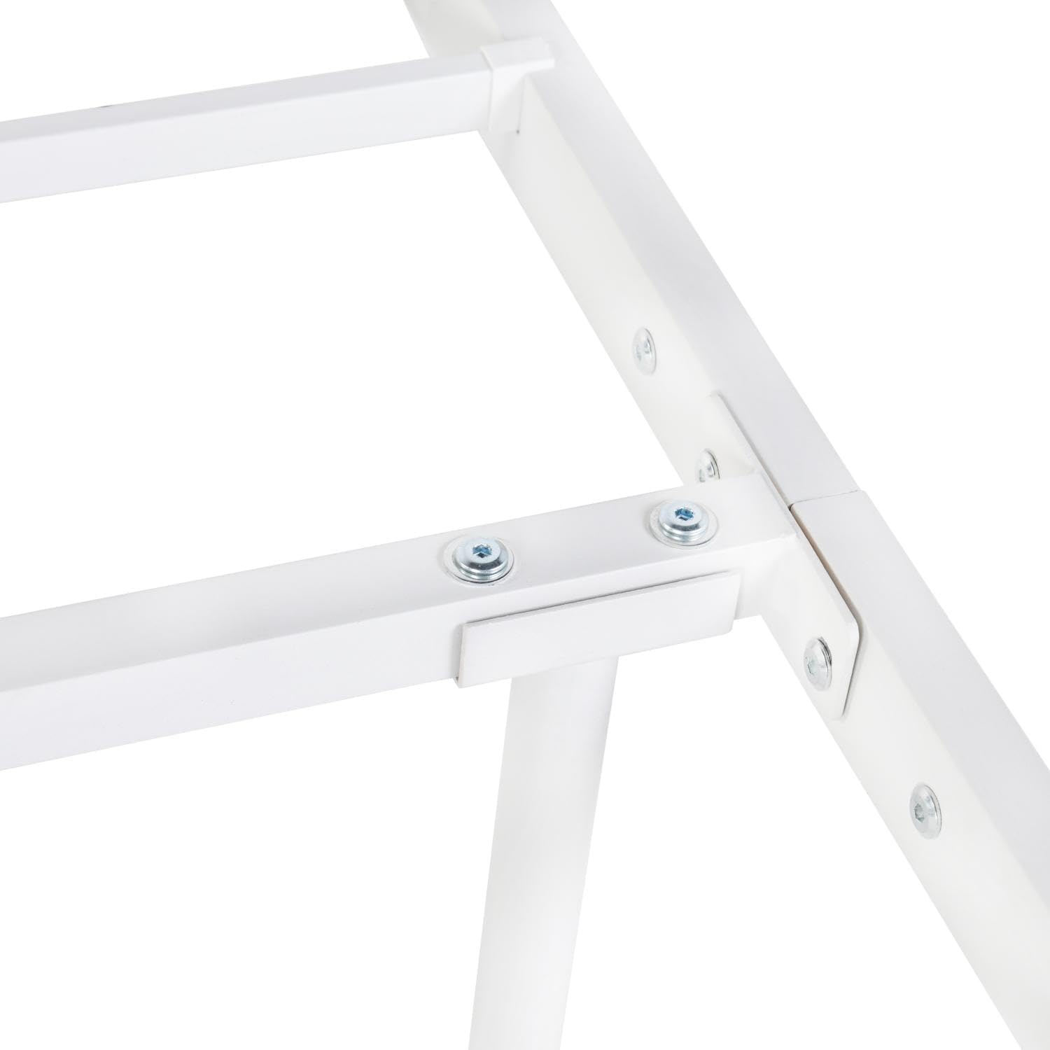 White Twin Bed Frames with Headboard, Twin Bed Frame No Box Spring Needed, No Squeaky, Easy to Assemble Twin Size Bed Frames, Victorian Style