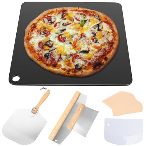 6Pcs Pizza Steel Set with Peel, Cutter, Paper, 13