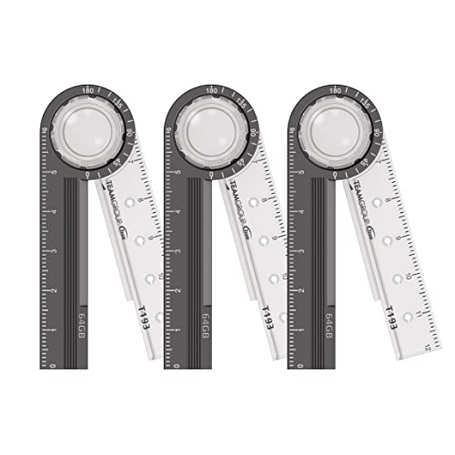 TEAMGROUP T193 64GB 3パック USB 3.2 Gen 1 (3.1/3.0) メタル文具 USBフラッシュサムドライブ 外部データストレージメモリースティック コンピューター/ノートパソコン対応 ニッケルブラック TT193364GF19