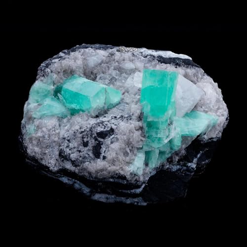 Emerald on calcite with pyrite, Colombia