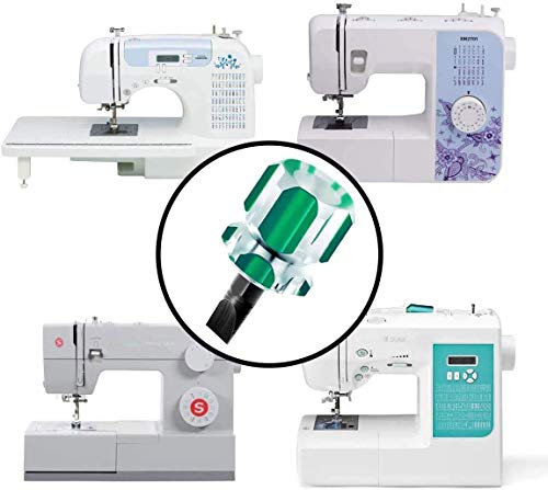 2-PACK Mini Ultra Short Sewing Machine Screwdriver Set,Suitable for Sewing Machines needle Plate Repair Accessories Performance Tool, Suitable for Tight Spaces, One Flat Head One Phillips