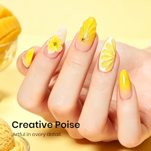 Image of Beetles Yellow Gel Nail Polish - Mango Gelato 15ML /0.51Fl Oz, Yellow Gel Polish, Color-Matched Bottle, Soak-Off UV LED, Long-Lasting Holiday & Summer Nails Art for DIY Beginners & Salon Pros
