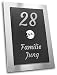 Produktbild Jung-Edelstahl-Design Türklingel mit Gravur Dakota 01. Klingelplatte 12x17 cm. Led Taster (weiß). Klingelschild V2A Edelstahl anthrazit pulverbeschichtet.