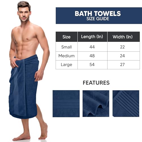 Image of Utopia Towels Luxurious Bath Towels Set, 27 x 54 Inches 100% Ring Spun Cotton, 4 Pack Navy Blue