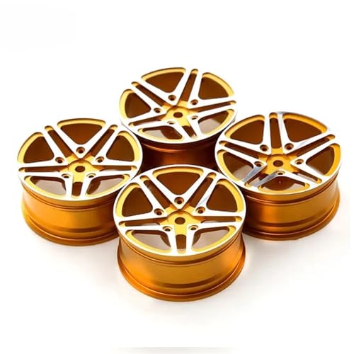 Jantes RC sur route en aluminium jaune pour sublimer vos courses de voitures 1:10 HSP