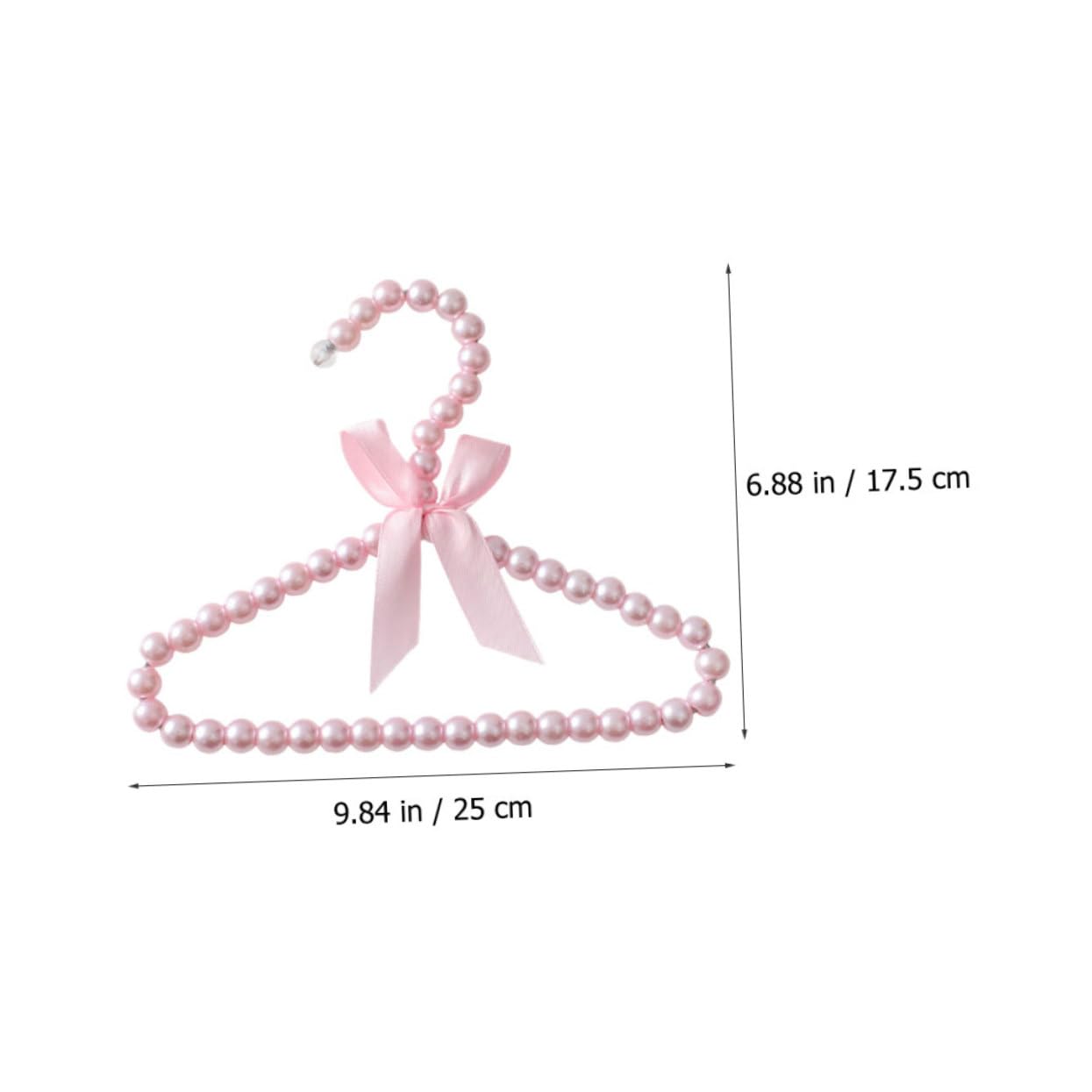 Holibanna 6Pcs Pearl Hangers Small Clothes Storage Hangers for Non Slip Design for Newborn and Clothes Elegant Nursery Organizers for Boys