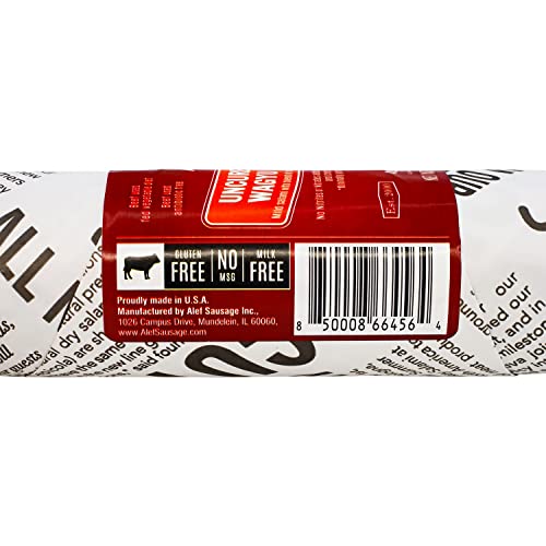 Alef Uncured Natural Droewors Wagyu Beef Dry Salami Gluten-Free, Lactose-Free, Dairy Free, Non-Gmo, Nitrate Free, Nitrite Free 7 Oz / 198 Gram #TOP2