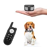 Ultra Compact Dog Shock Collar, Lightest Dog Training Collar with Remote for Small Dogs 5-30lbs & Medium Large Dogs/Puppies, Waterproof, Rechargeable, 1300ft Range (White Black Dot&Medium)