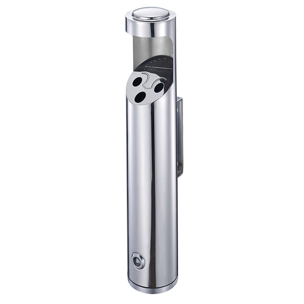 Free Standing Ash Tray,Lockable Wall Mounted Metal Ashtray, Stainless Steel Ashtray Column 48cm 1.8L Aluminum Alloy Outdoor Cylinder Wall Mounted Ashtray Cigarette Ash Bin Lockable (Color : Color 3,