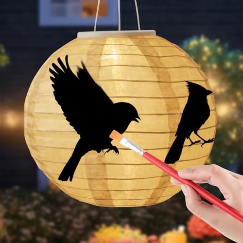 Auting solar lampions außen wetterfest , 2 Stück 20cm Solarlampen für außen hängend, Nylon lampions solar outdoor für Garten, Terrasse, Hochzeit, Fest Deko(Warmweiß)