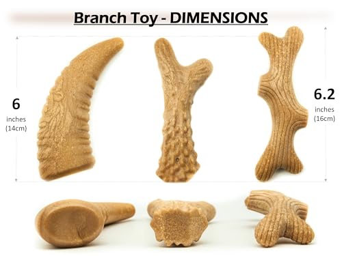 Petopedia 3x High Density BAMBOO Chew Toy, NYLON Tough Dog Toys, TREE BRANCH, ANTLER, HORN, Indestructible, Boredom, Sticks - Image 4