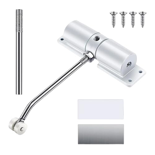 Ferme Porte Automatique, Réglable Ferme Porte à Ressort pour Portes, Groom Fermeture Porte avec Plaque de Montage et Vis pour le Bureau à Domicile