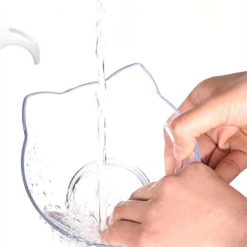Comedouro Elevado Para Gatos Individual Ergonômico Acrílico (Branco)