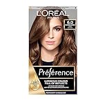 L'Oreal Paris Preference Hair Dye, Luminous Permanent Rich Hair Colour, Long Lasting Brilliance, Achieve Radiant, Salon-Inspired Results, Shade: 6.0 Buenos Aires