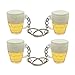 STOBOK 4 Stücke Oktoberfest Kreative Schlüsselanhänger Bierkrug Anhänger Schlüsselring Simulation Bierglas Kreative Geschenke für Freunde Mädchen Damen Herren