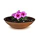 Produktbild matches21 wetterfeste Pflanzschale für draussen - große Dekoschale in Rost Metall-Optik als Blumenschale - Flache Garten Schale in 28 cm für Blumen, Bonsai oder Friedhof Grab-Schmuck
