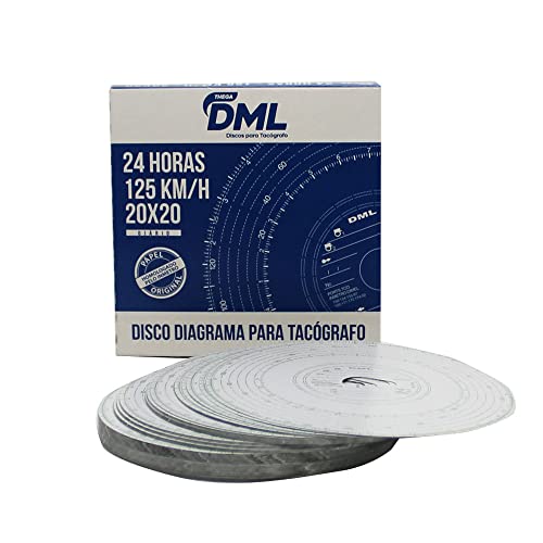 DISCO TACÓGRAFO DIÁRIO 125KM/H 100 UNIDADES