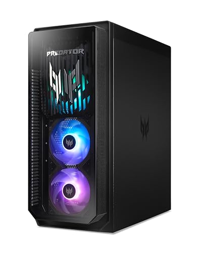 Acer Predator Orion 7000 (PO7-660) Gaming PC - Intel Core Ultra 9 285K (Bis zu 5,7 GHz), 64 GB DDR5 RAM, 2 TB GB M.2 PCIe (SSD), NVIDIA GeForce RTX 5090 (32 GB GDDR7), Windows 11 Home, Schwarz