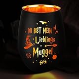 Windlicht Glas mit Gravur Hary, Geschenke für Frauen, Du bist Mein Lieblings Muggel Teelichthalter, EIN herzerwärmendes Geschenk Geburtstag für Frauen Freundin, Geburtstag