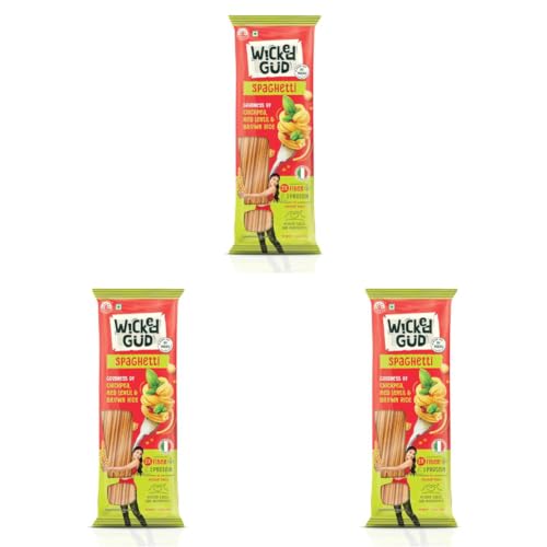 Image of WickedGud Spaghetti Pasta Semolina Wheat 400gm (Pack of 3)