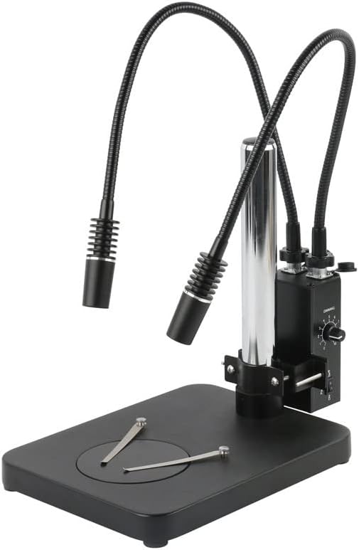 顕微鏡アクセサリーキット 6W 6500K LEDステレオ顕微鏡用ランプ調整可能スポットライトフィル照明器 顕微鏡スライド(2 in