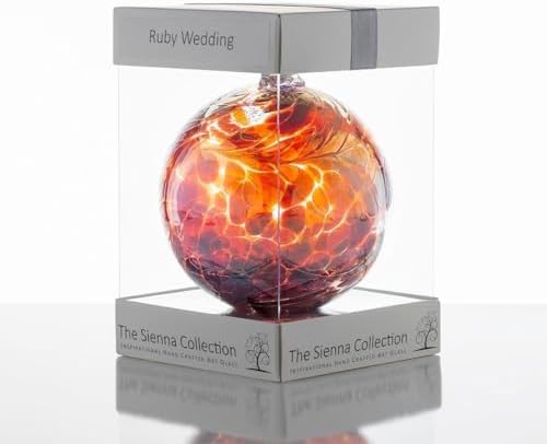 Sienna Glass November Birthstone Friendship Ball - 10cm Handcrafted