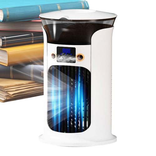 Air acondicionador portátil pequeño, aire acondicionado personal - Dispositivo de enfriamiento de escritorio,Control remoto enfriador de aire USB con LED para el garaje de dormitorio RV interior al ai
