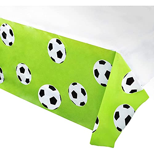 Up To 40% OFF Juvale Soccer Plastic Tablecloth - 6-Pack 54 x 108-Inch Soccer Ball Disposable Table Cover, Fits up to 8-Foot Long Tables, Game Day Party Decoration Supplies, 4.5 x 9 Feet