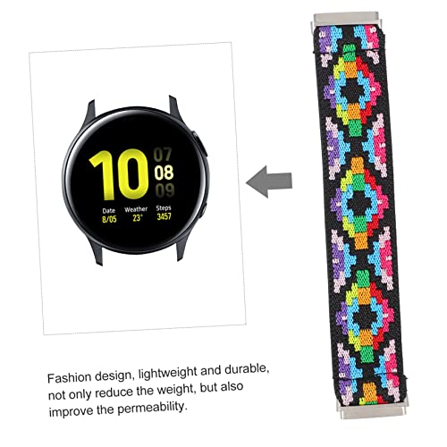 Obuyke 1Pc Cinta De Náilon Pulseiras De Substituição Pulseira De Relógio Estirável Pulseira De Relóg