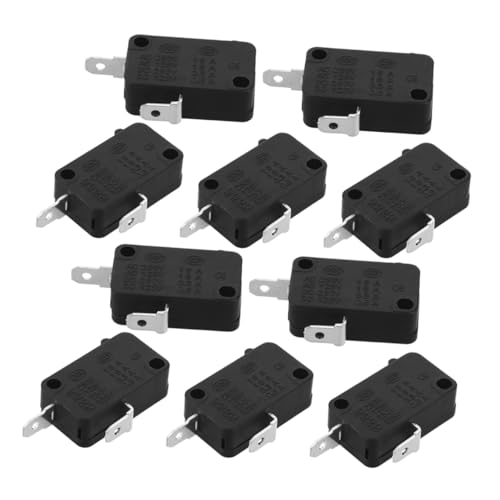 Cabilock 10 piezas Interruptores Micro Límite para Horno Microondas y Olla Arrocera Alta Capacidad Pines Repuestos Duraderos para Puerta de Microondas y Cocina Versátil Hogar y Oficina