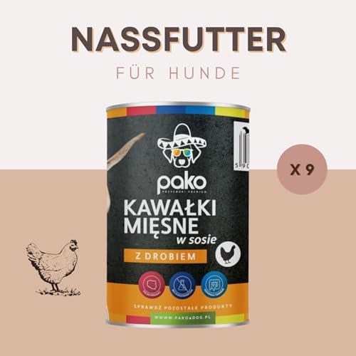 Dolina Noteci Rafi & PAKO Mixbox Nassfutter für Hunde | 24x400g | Sorten mit Truthahn, Ente, Rind & Geflügel | Hoher Fleischanteil & Proteinreich | 9,6 kg
