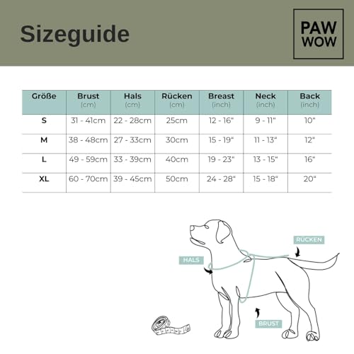 PAW WOW Fritz Hundemantel | Hundejacke mit Bauchschutz und Klettverschluss | Hundejacke Winter für kleine und mittelgroße Hunde (Olive, S)