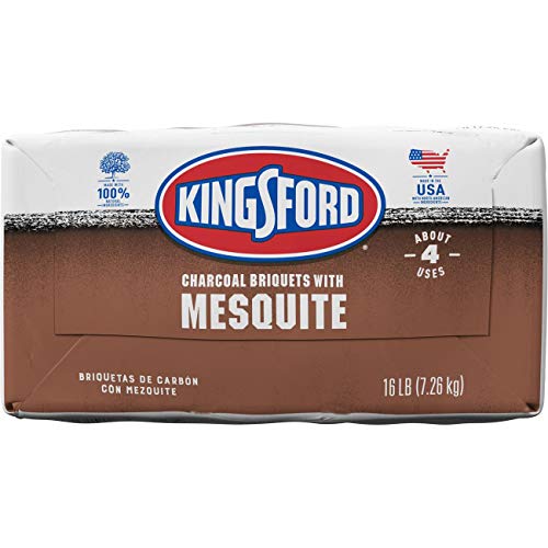 Image of Kingsford Original Charcoal Briquettes with Mesquite, BBQ Charcoal for Grilling - 16 Pounds
