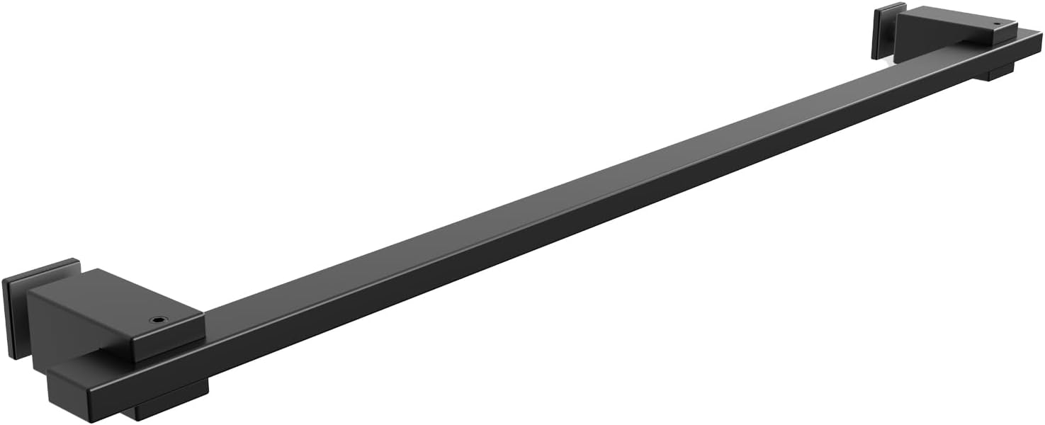 Adjustable Shower Door Handle, 304 Stainless Steel Pull Bar, Replacement Shower Handle, Fits Hole Diameter ≥8mm, Modern Towel Bar & Grab Rail for Bathroom - Matte Black (1 Handle Only)