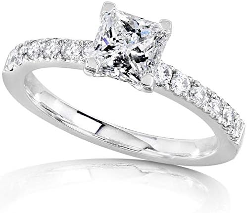Kobelli Diamond Engagement Ring 1 1/4 Carat (ctw) in 14K White Gold (Certified)