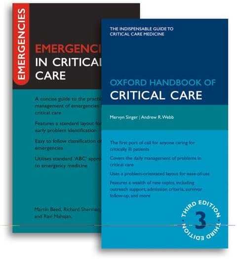 Oxford Handbook of Critical Care and Emergencies in Critical Care Pack (Oxford Medical Handbooks) Paperback – 16 April 2009