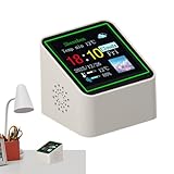 Orologio con meteo,Dispositivo di rilevamento 'umidità,Piccola stazione meteo digitale da scrivania per interni domestici - per Interno Camera da Camera da Casa Cucina Bagno Ufficio Garage Palestra