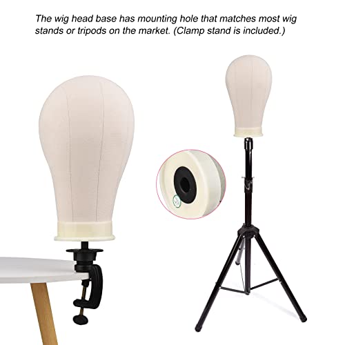 cabeça de modelo de peruca,mewmewcat 23 Polegada peruca cabeça de bloco de lona cabeça de manequim e