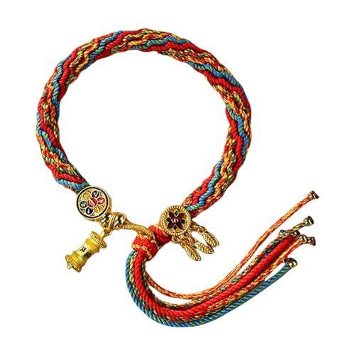 Sturdy Cotton Tibetan Styles Woven Accessory for Women Seek Luck and Protective in Fashionable Multiple Color