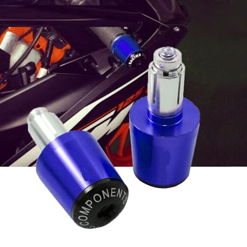 Manillar Suzuki Bandit contrapesos azul CNC evitan caídas 3