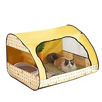 Tragbarer Laufstall für Haustiere, faltbarer Katzenlaufstall, multifunktionale Katzengeburtsbox mit Reißverschluss, Welpenlaufstall, Zwinger, Haustierkäfigkiste für drinnen und draußen, Reisegebrauch