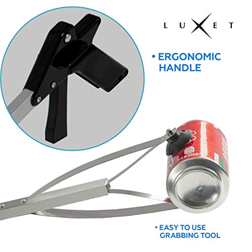 Grabber Tool 32\" Suction Cup Grip Heavy Duty Aluminum -2 Pack- Lightweight Foldable Reacher Grabber Pickup Tool, Gripper Grabbers for Elderly Grab it Reaching Tool Trash Picker Grabber Black, By Luxet