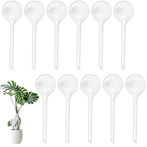 Gddochn 12 Pcs Clear Plant Watering Globes,Garden Plastic Self-Watering Bulbs,Automatic Watering Globes for Plant Indoor Outdoor