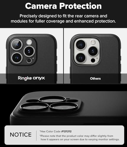 Image of Ringke Onyx Magnetic Compatible with iPhone 16 Pro Case Cover [Strong Magnet] Military-Grade Protection TPU Shockproof Rugged Bumper Full Protection iPhone 16 Pro Back Cover - Black