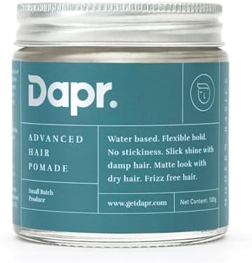 Dapr. Advanced Hair Pomade (100 grams) | Wet or Matte Look | Flexible hold | Water based | Made with Avocado oil & Aloe Vera Gel