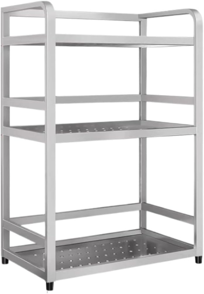 Kitchen Rack Countertop 304 Stainless Steel Seasoning Organizer Shelf Spice Rack Kitchen Storage Spice Organizer(47cm)