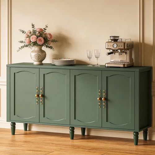 fineway 63" Sideboard Buffet Cabinet, Mid Century Modern Credenza Storage