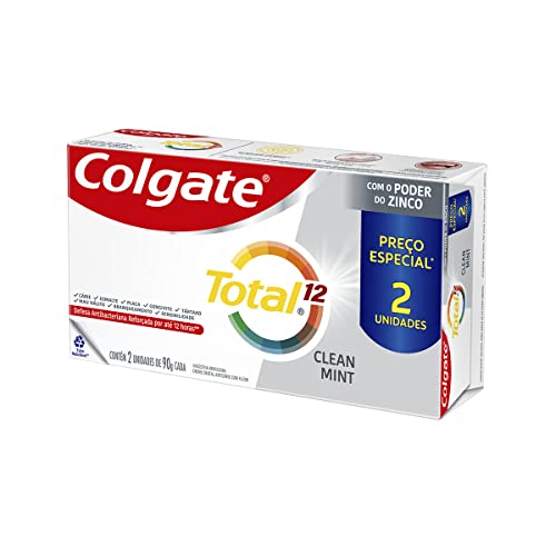 Creme Dental Colgate Total 12 Clean Mint 90G Promo 2 Un